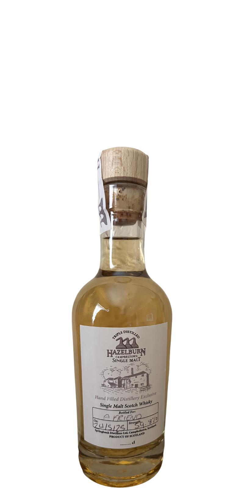 Hazelburn Hand Filled Distillery Exclusive