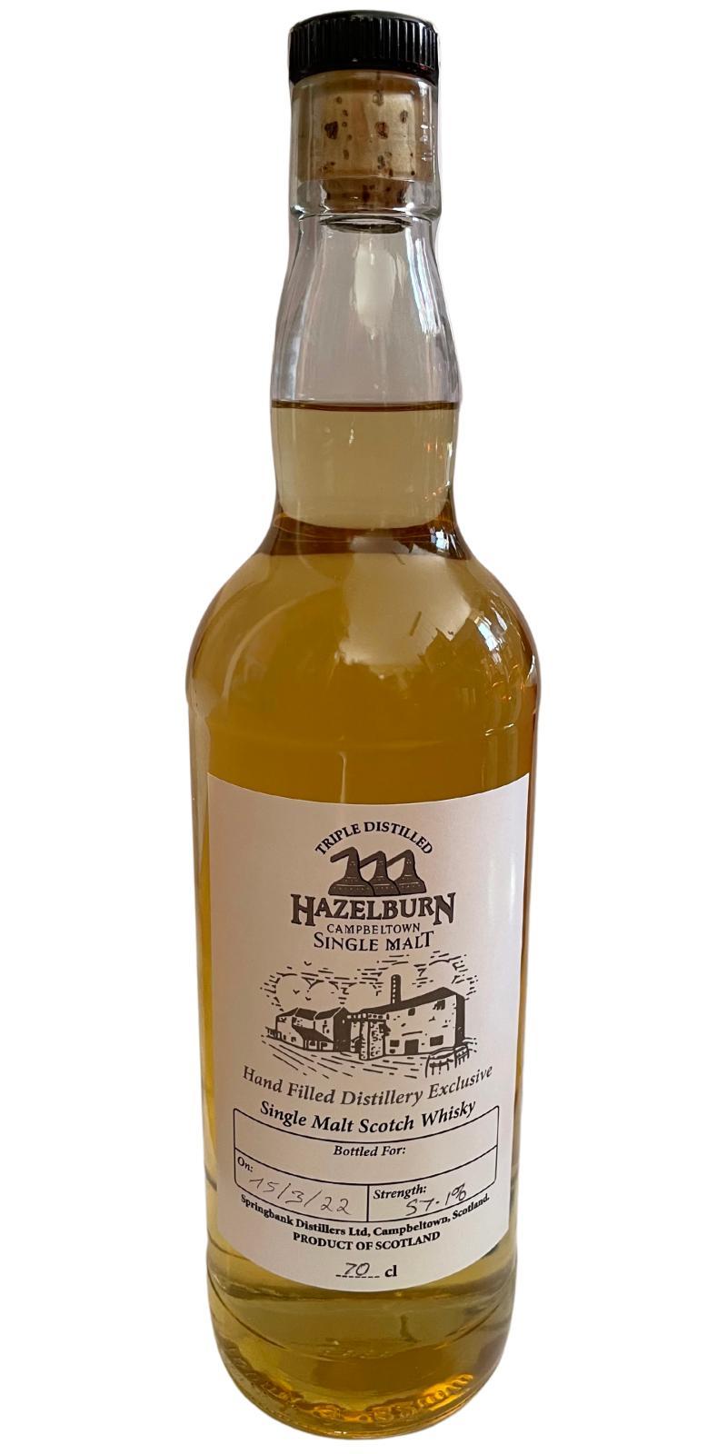 Hazelburn Hand Filled Distillery Exclusive