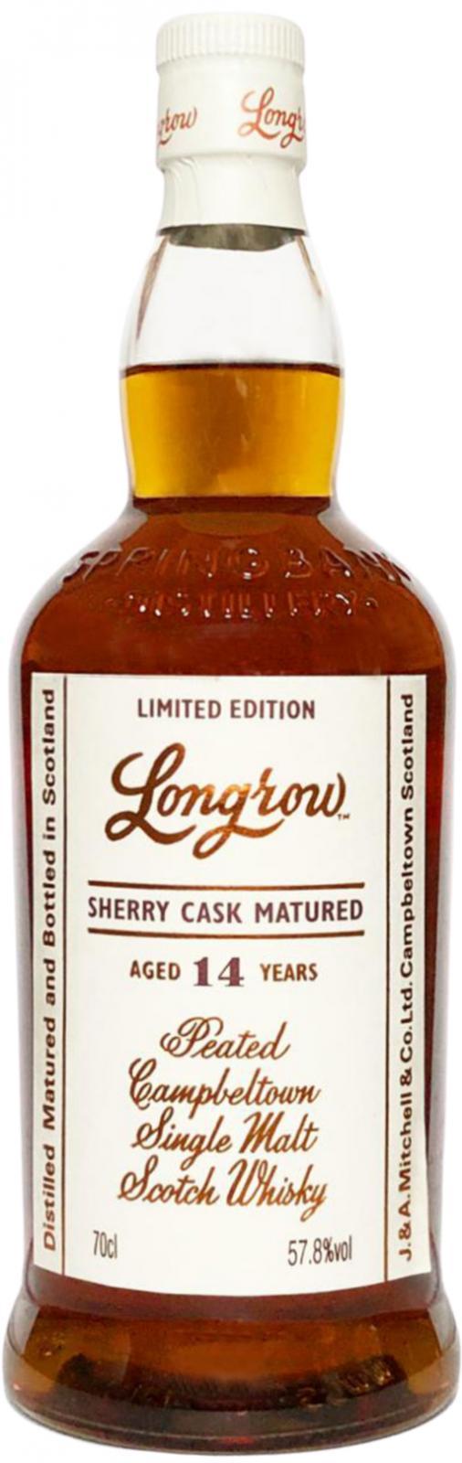 Longrow 2004 Duty Paid Sample - For Trade Purposes Only