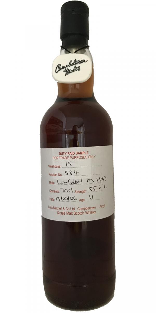 Longrow 2006 Duty Paid Sample - For Trade Purposes Only