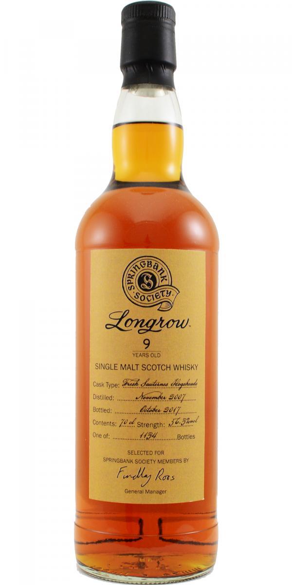Longrow 2007 Society Bottling
