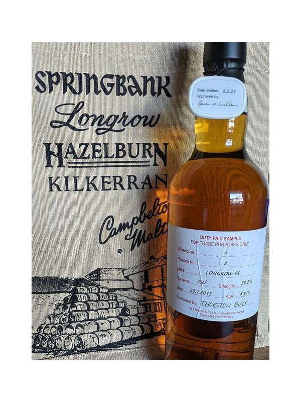 Longrow 2009 Duty Paid Sample - For Trade Purposes Only