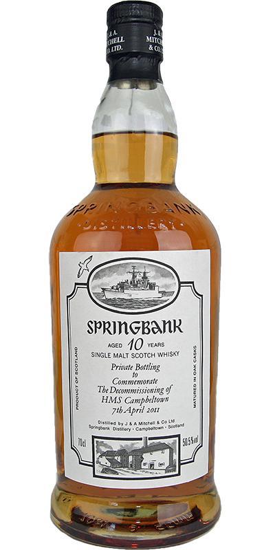 Springbank 10-year-old Private Bottling to Commemorate The Decommissioning of HMS Campb