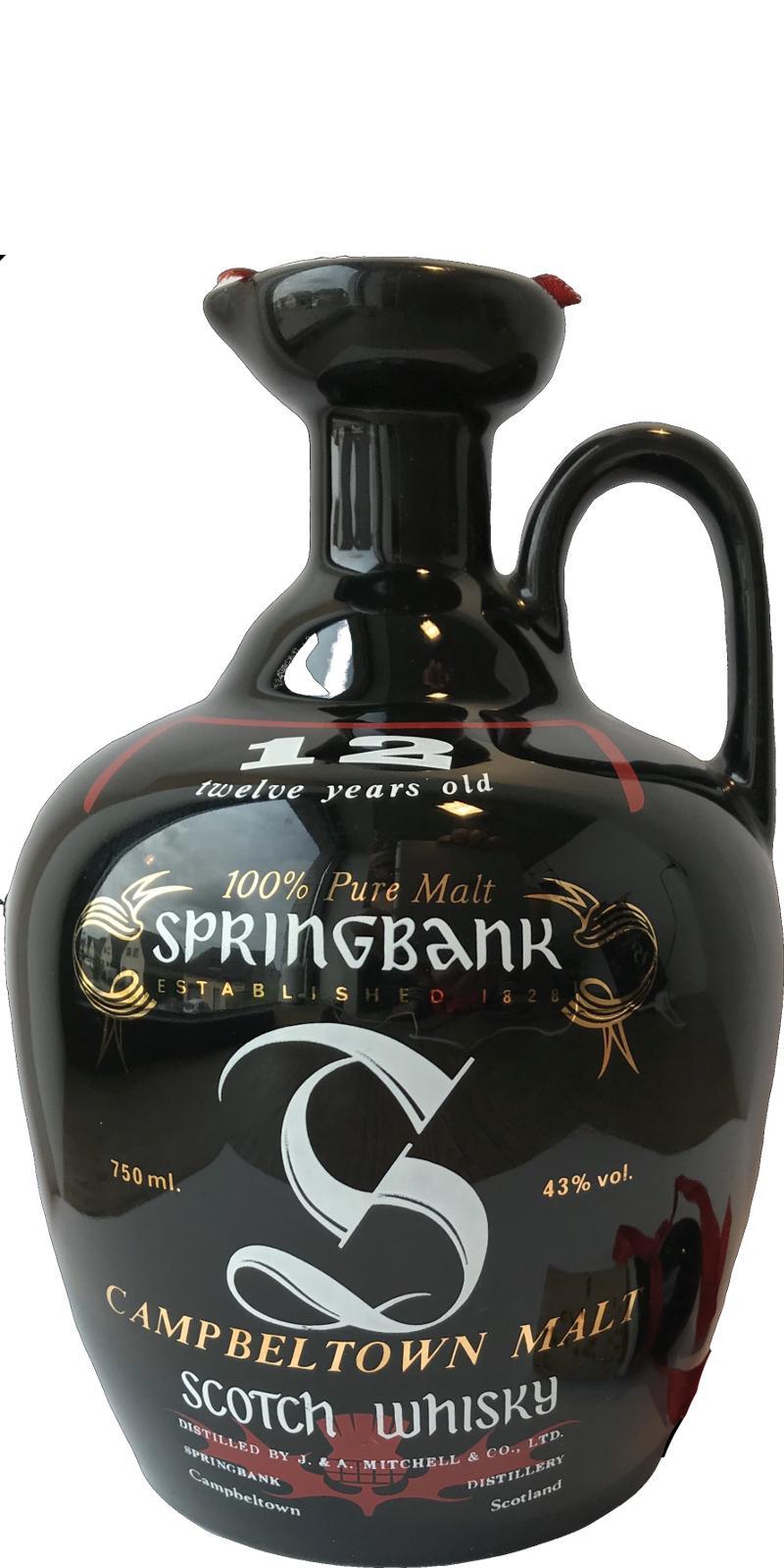 Springbank 12-year-old Ceramic Jug - black