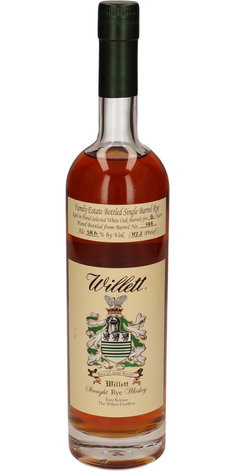 Willett 06-year-old  Family Estate Bottled Single Barrel Rye