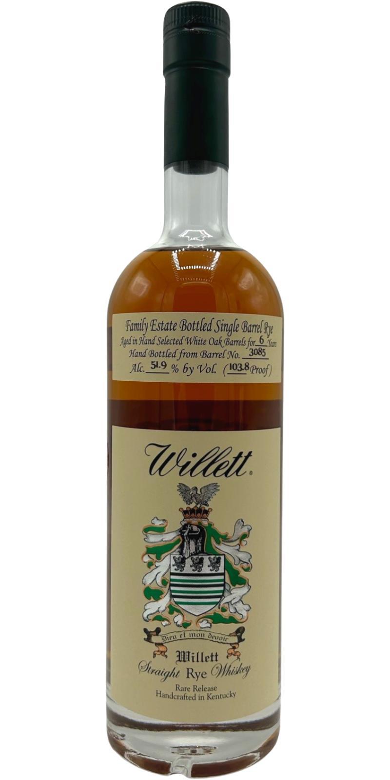 Willett 06-year-old  Family Estate Bottled Single Barrel Rye