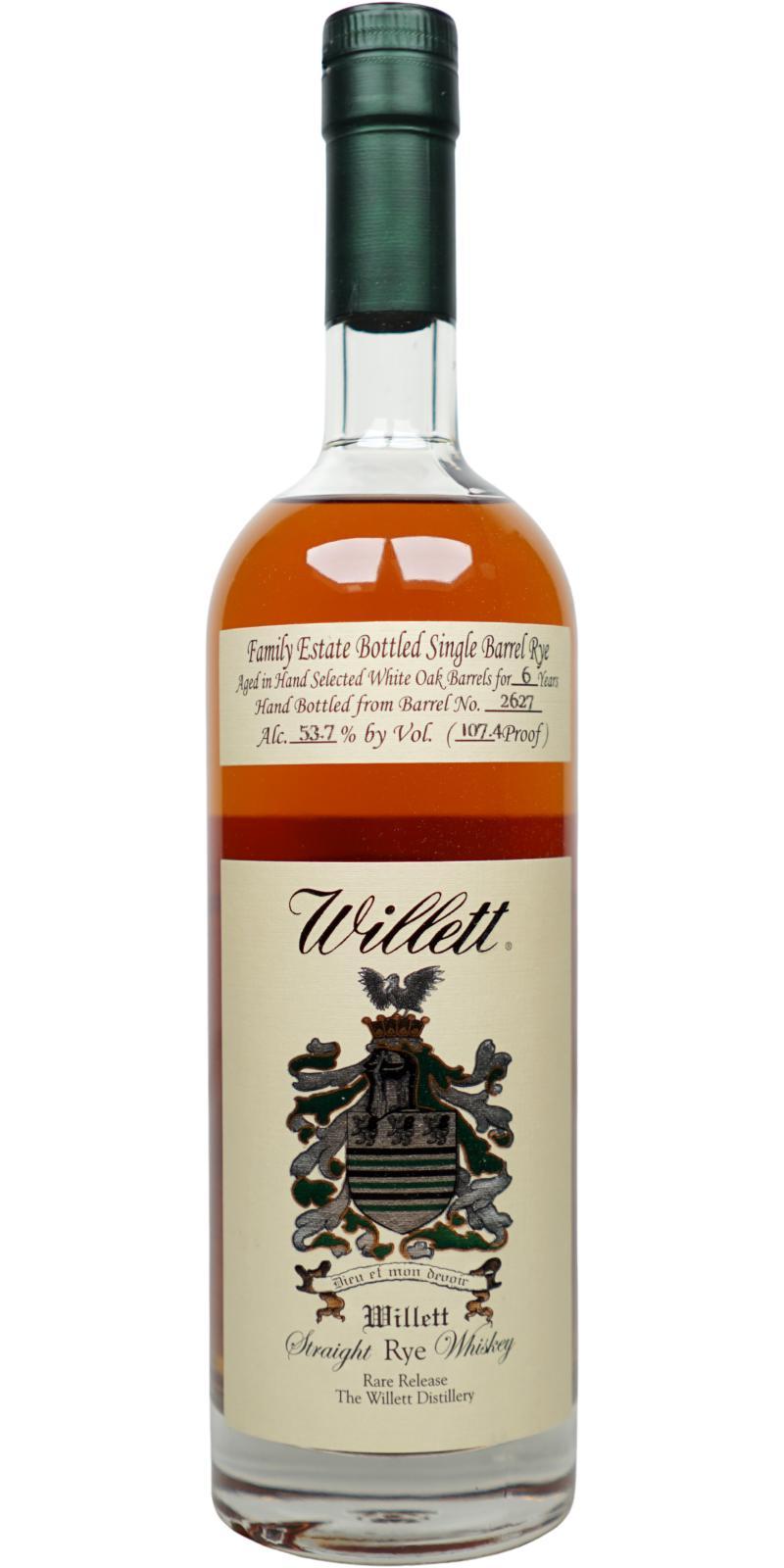 Willett 06-year-old  Family Estate Bottled Single Barrel Rye