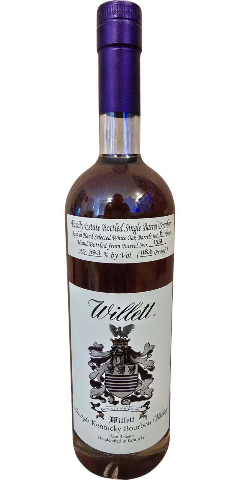 Willett 06-year-old  Family Estate Bottled Single Barrel Bourbon