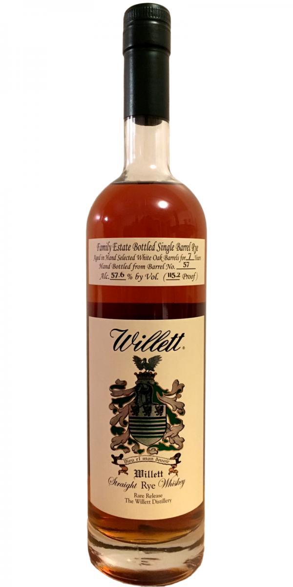 Willett 07-year-old  Family Estate Bottled Single Barrel Rye