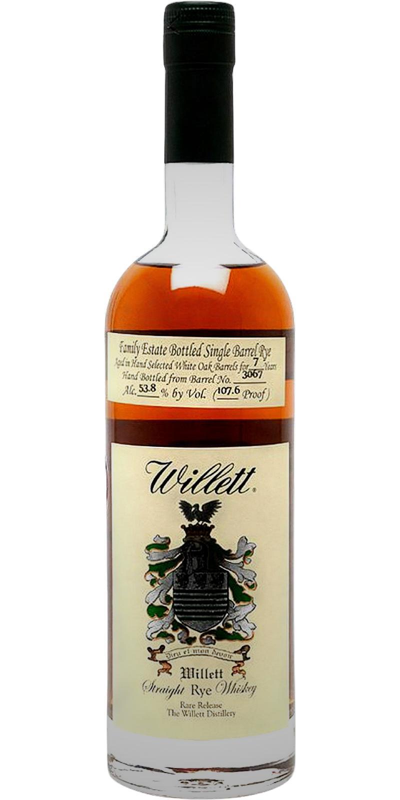 Willett 07-year-old  Family Estate Bottled Single Barrel Rye