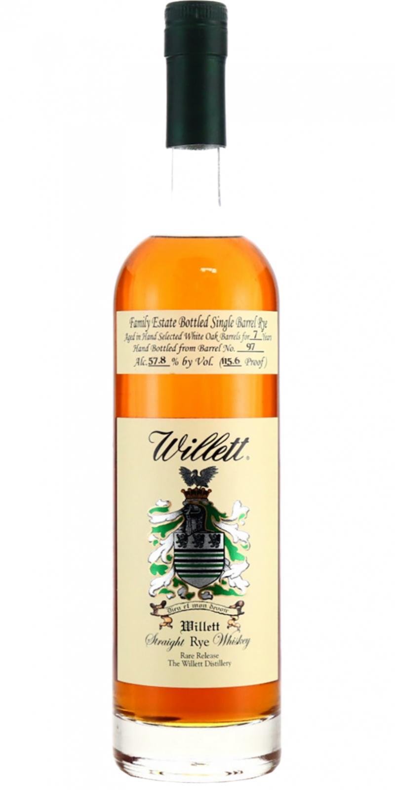 Willett 07-year-old  Family Estate Bottled Single Barrel Rye