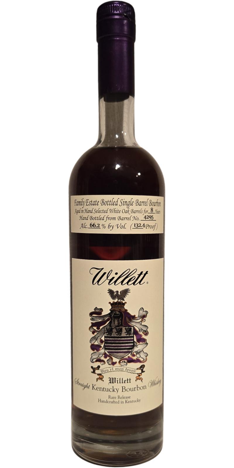 Willett 08-year-old  Family Estate Bottled Single Barrel Bourbon