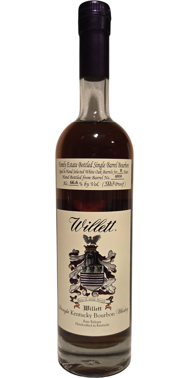 Willett 11-year-old  Family Estate Bottled Single Barrel Bourbon