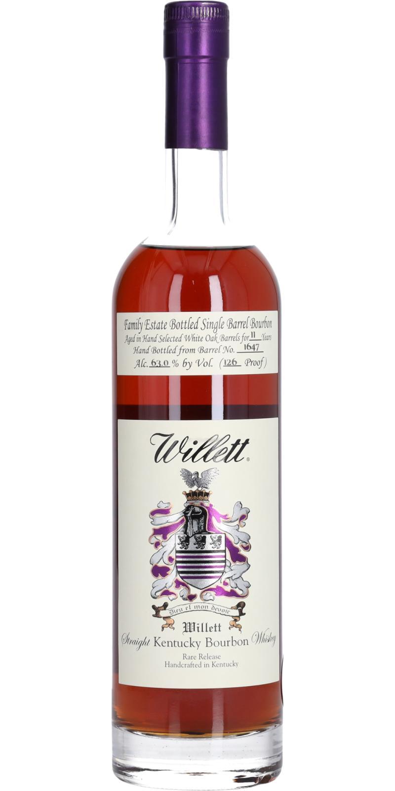 Willett 11-year-old  Family Estate Bottled Single Barrel Bourbon