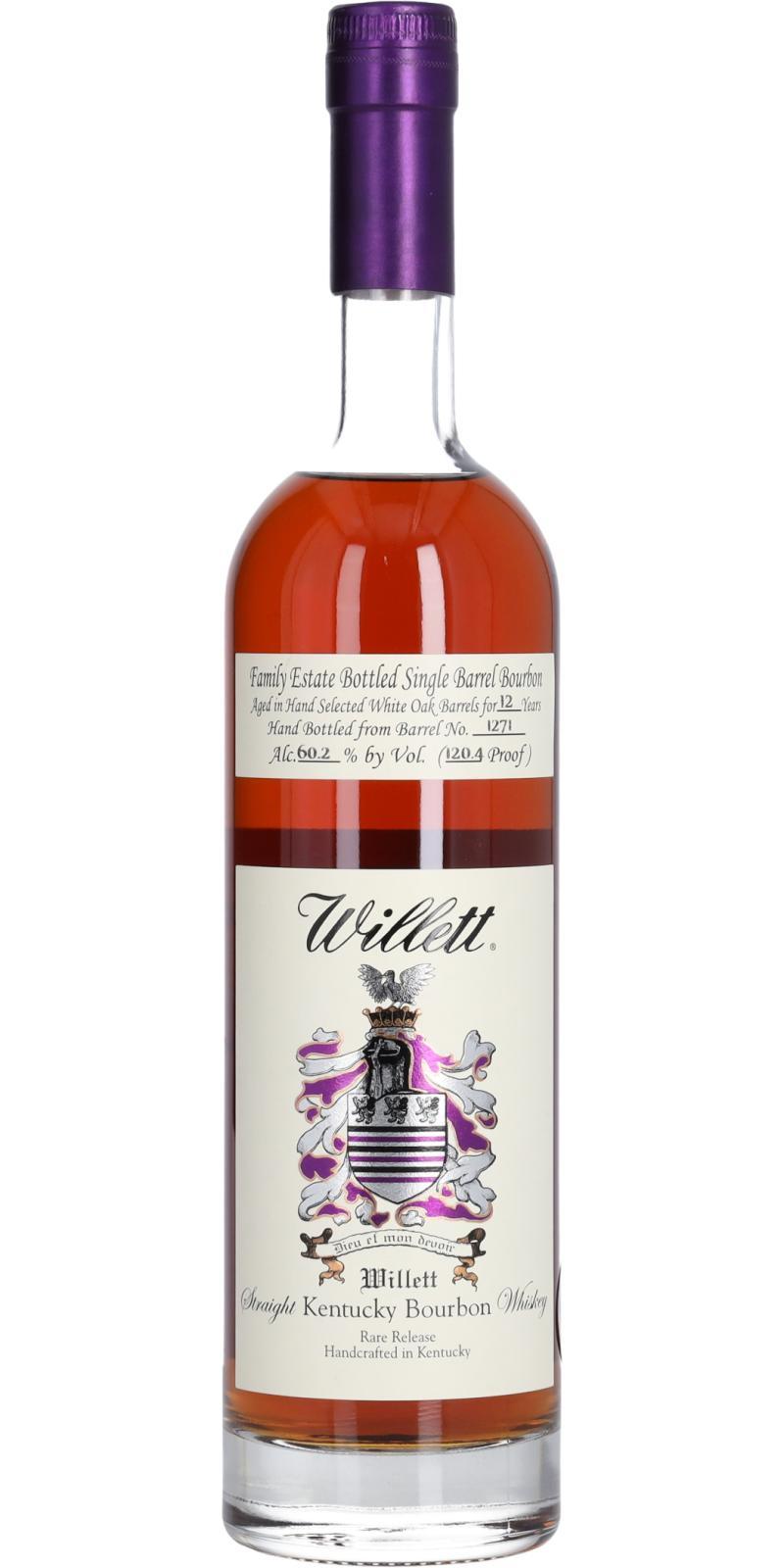 Willett 12-year-old  Family Estate Bottled Single Barrel Bourbon
