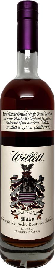 Willett 12-year-old  Family Estate Bottled Single Barrel Bourbon