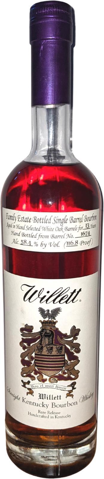 Willett 13-year-old  Family Estate Bottled Single Barrel Bourbon