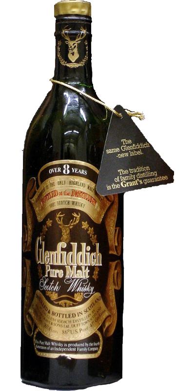 Glenfiddich 08-year-old  Pure Malt - 86° U.S. Proof, 43° Gay Lussac
