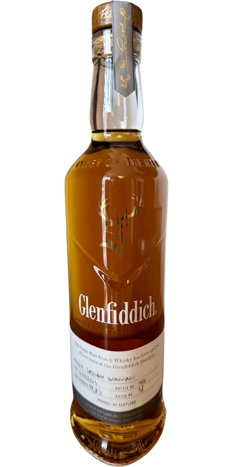 Glenfiddich 15-year-old  Cask Strength - Handbottled at Visitor Center