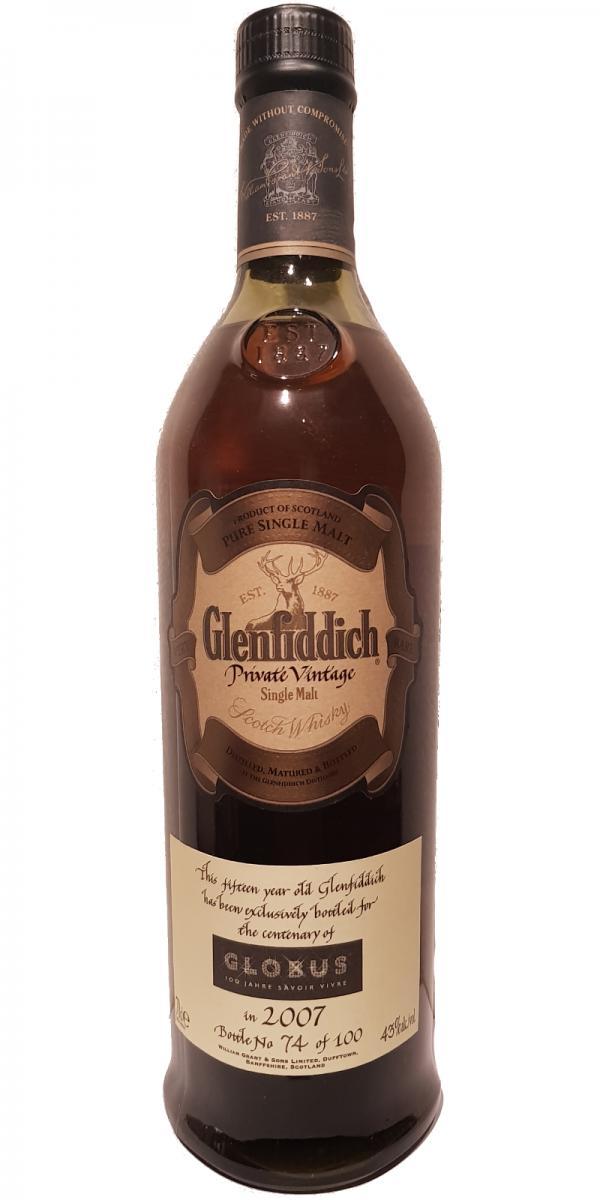 Glenfiddich 15-year-old  Private Vintage for GLOBUS centenary