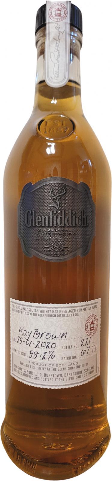 Glenfiddich 15-year-old  Cask Strength - Handbottled at Visitor Center