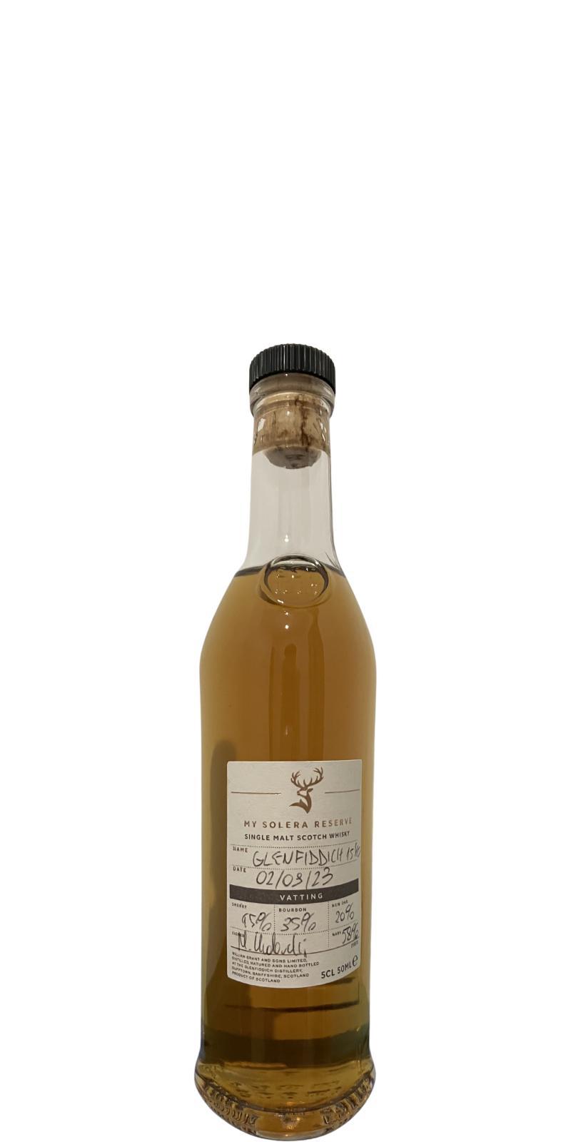 Glenfiddich 15-year-old  My Solera Reserve