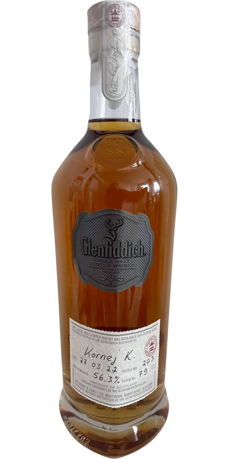Glenfiddich 15-year-old  Cask Strength - Handbottled at Visitor Center