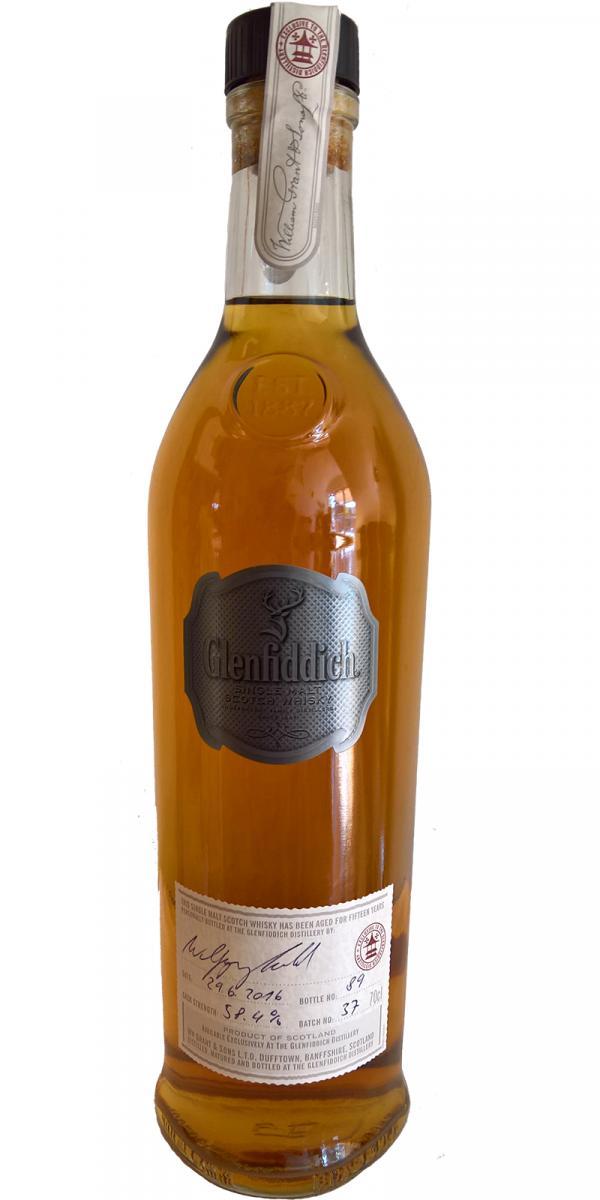 Glenfiddich 15-year-old  Cask Strength - Handbottled at Visitor Center
