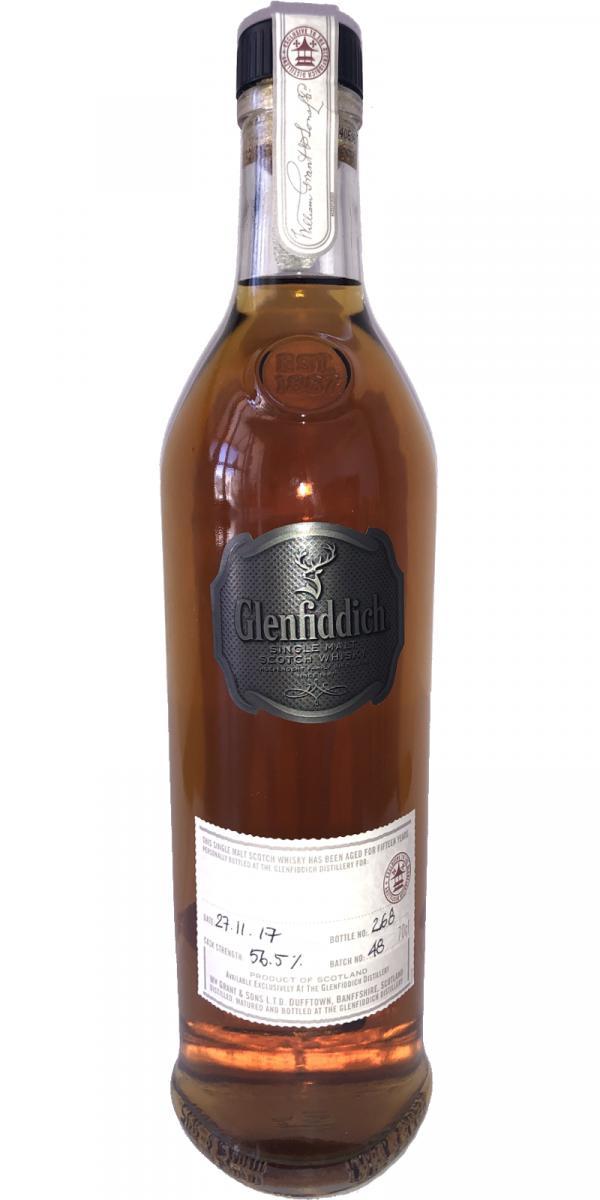 Glenfiddich 15-year-old  Cask Strength - Handbottled at Visitor Center
