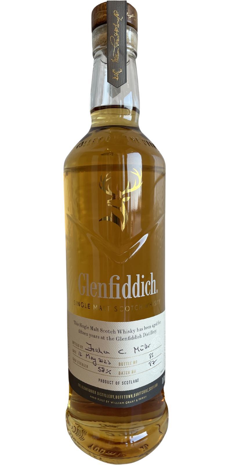 Glenfiddich 15-year-old  Cask Strength - Handbottled at Visitor Center
