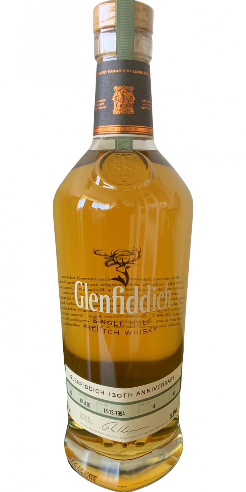 Glenfiddich 20-year-old  Glenfiddich 130th Anniversary