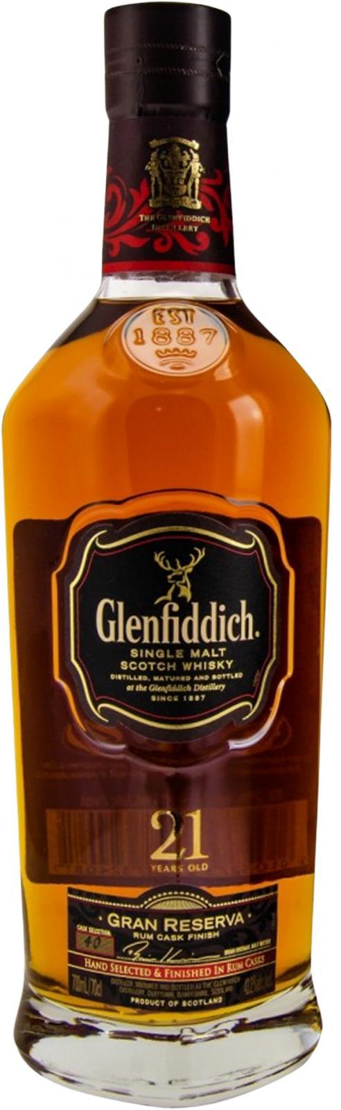 Glenfiddich 21-year-old  Gran Reserva - Rum Cask Finish
