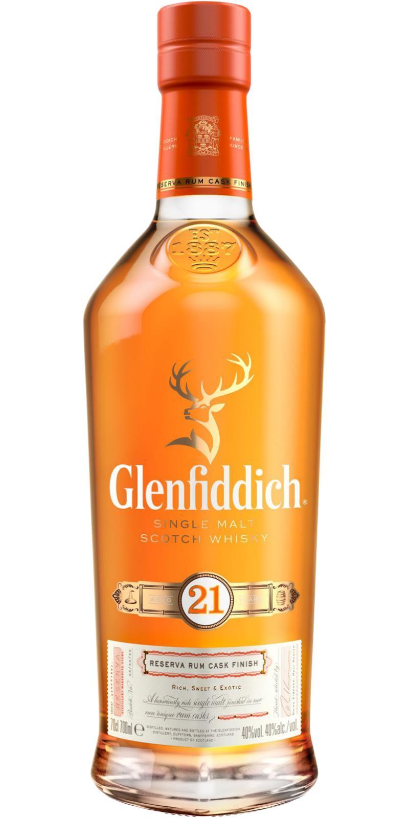 Glenfiddich 21-year-old  Reserva Rum Cask Finish