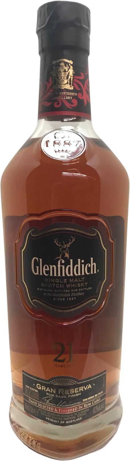 Glenfiddich 21-year-old  Gran Reserva - Rum Cask Finish