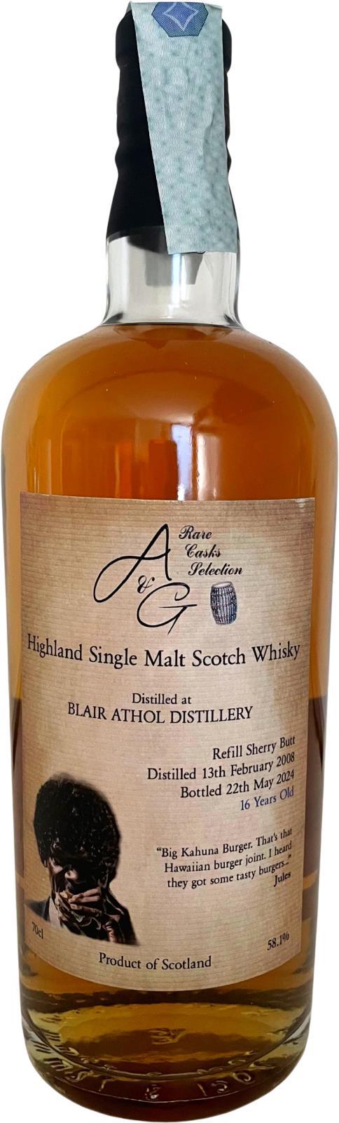 Blair Athol 2008 A&G Rare Casks