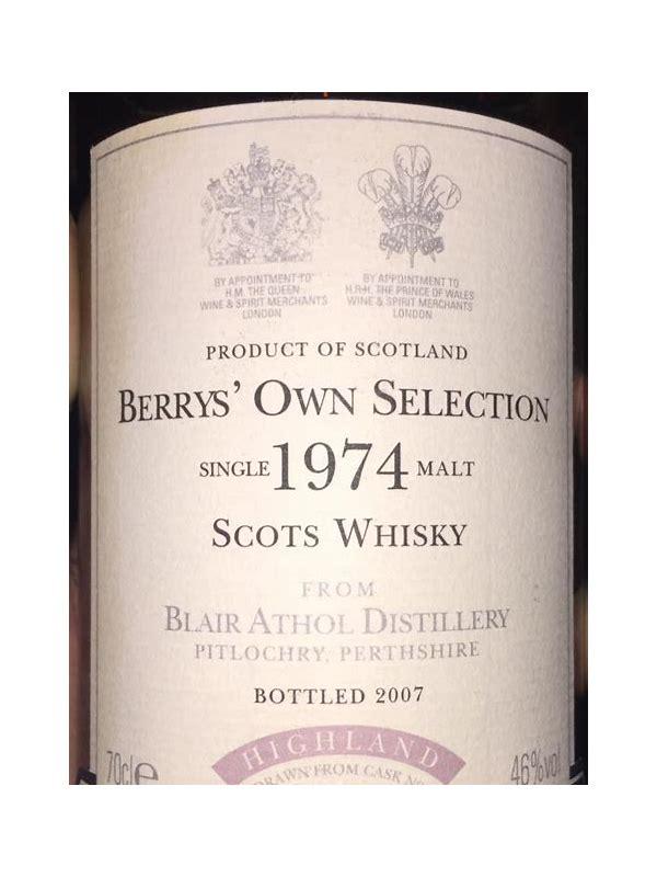Blair Athol 1974 BR Berrys' Own Selection