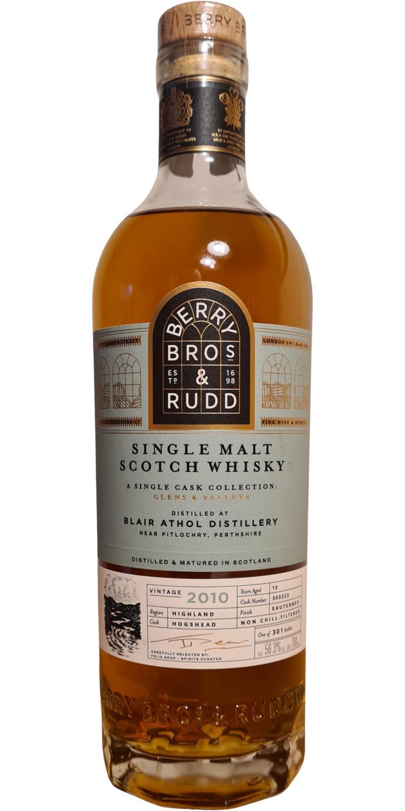 Blair Athol 2010 BR A Single Cask Collection: Glens & Valleys