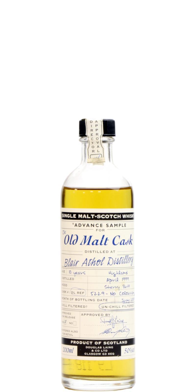 Blair Athol 1999 DL The Old Malt Cask - Advanced Sample