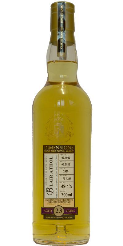 Blair Athol 1989 DT Dimensions