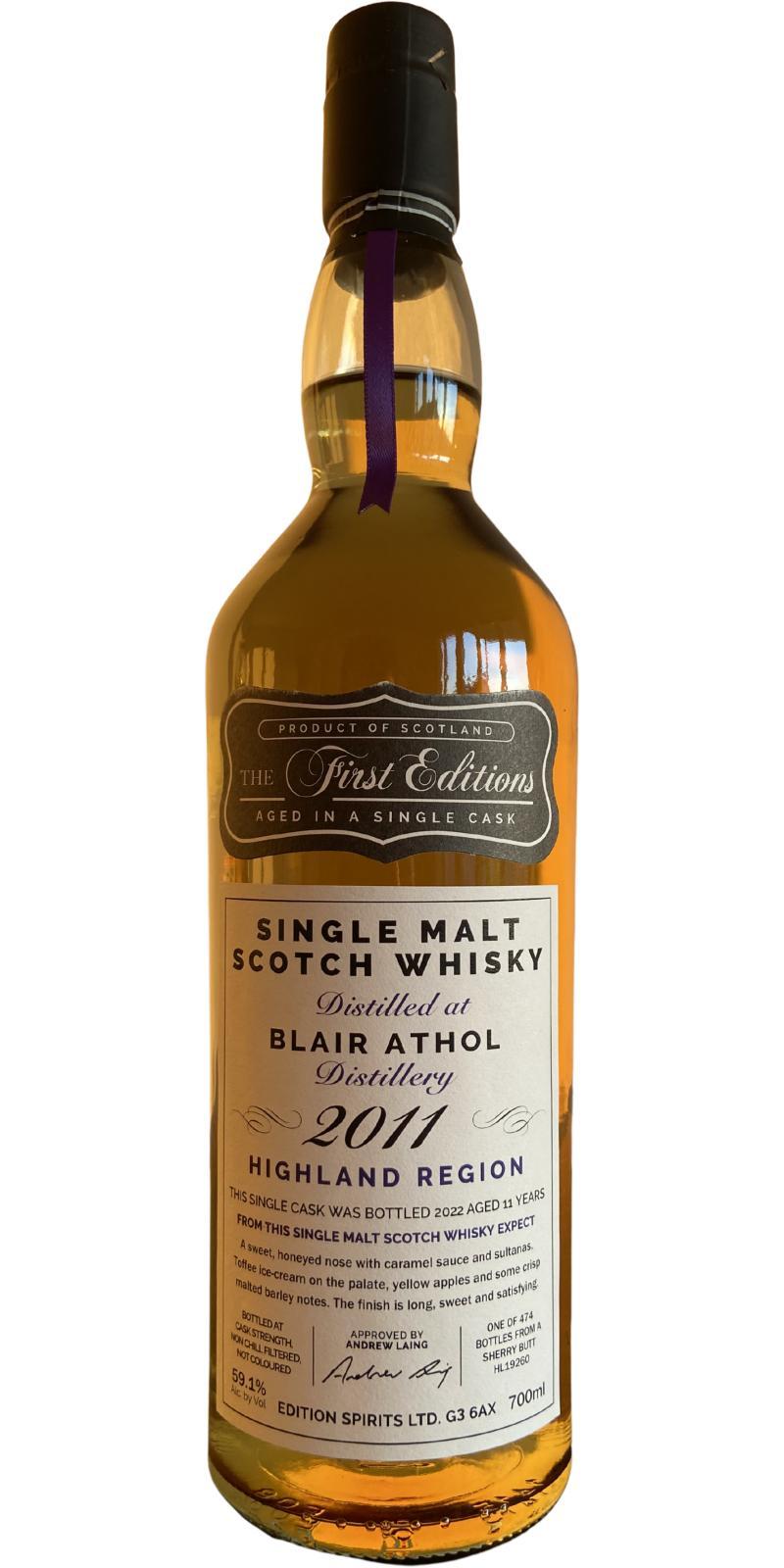 Blair Athol 2011 ED The First Editions