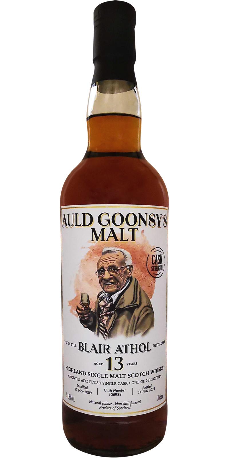 Blair Athol 2009 GWhL Auld Goonsy's Malt