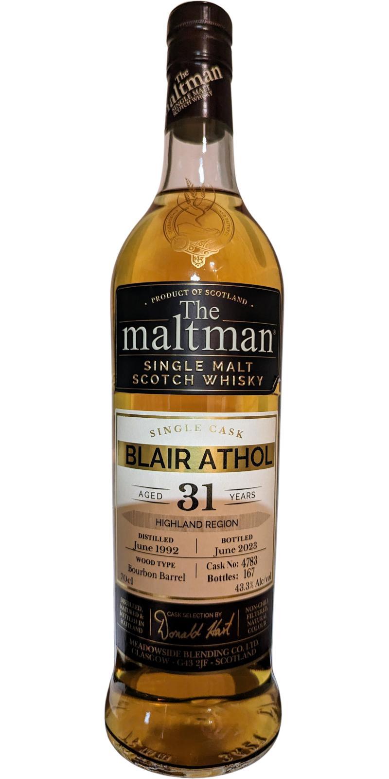 Blair Athol 1992 MBl The Maltman - Single Cask