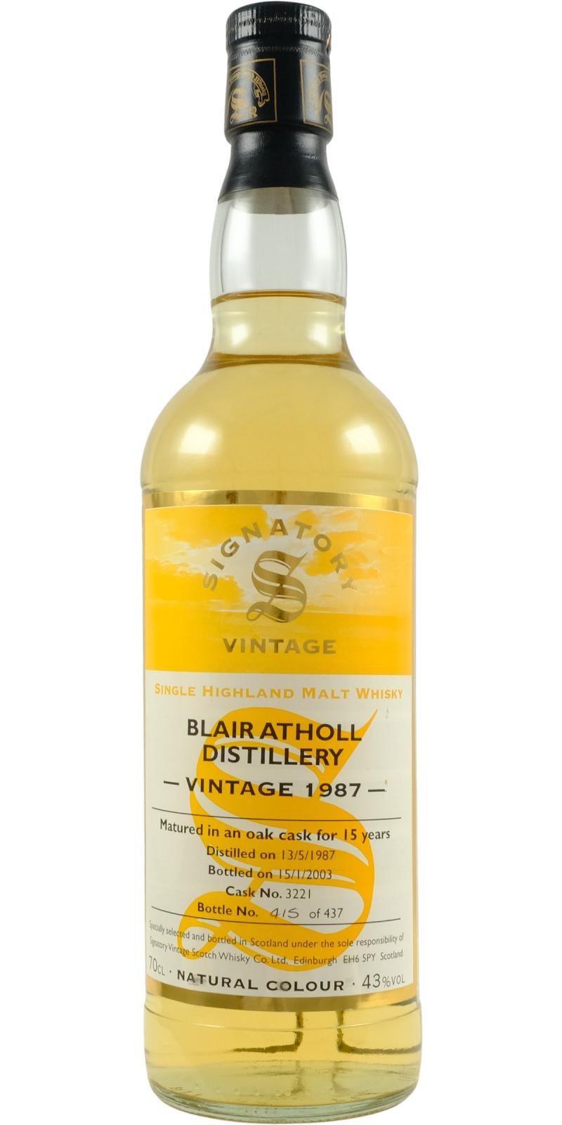 Blair Athol 1987 SV Vintage Collection