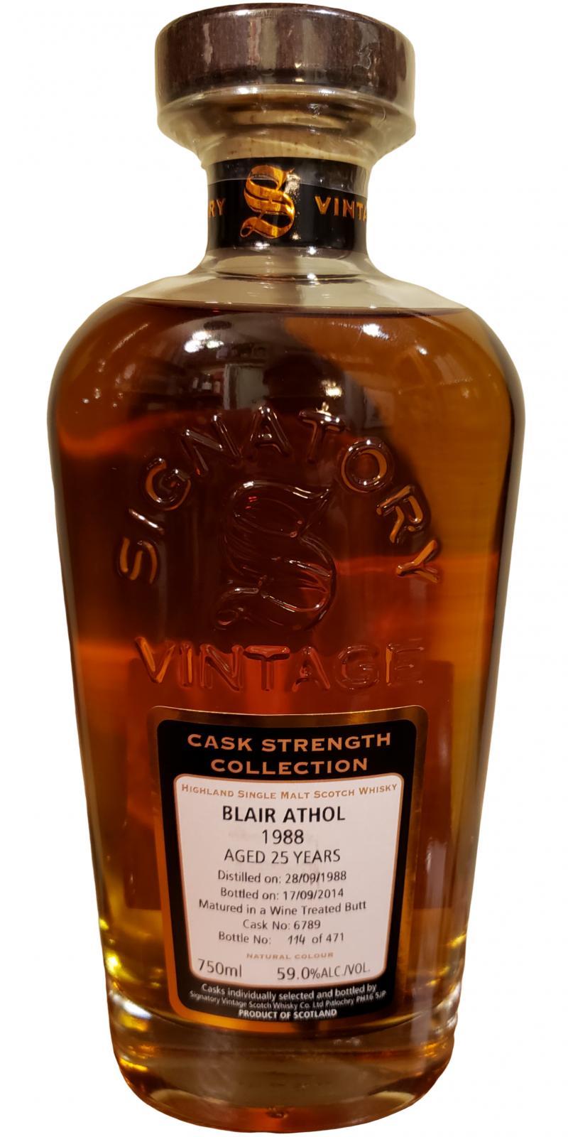 Blair Athol 1988 SV Cask Strength Collection