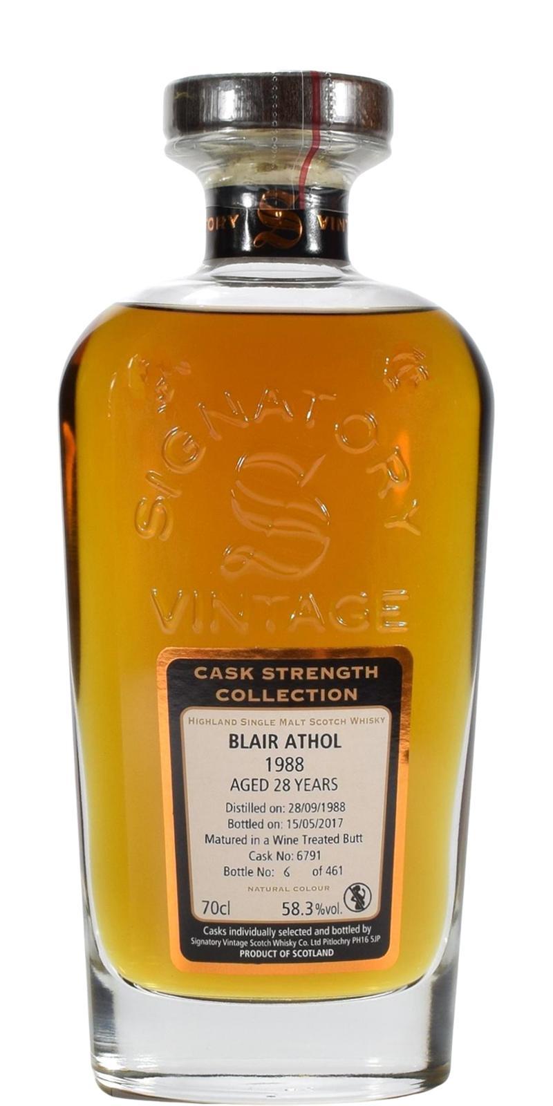 Blair Athol 1988 SV Cask Strength Collection