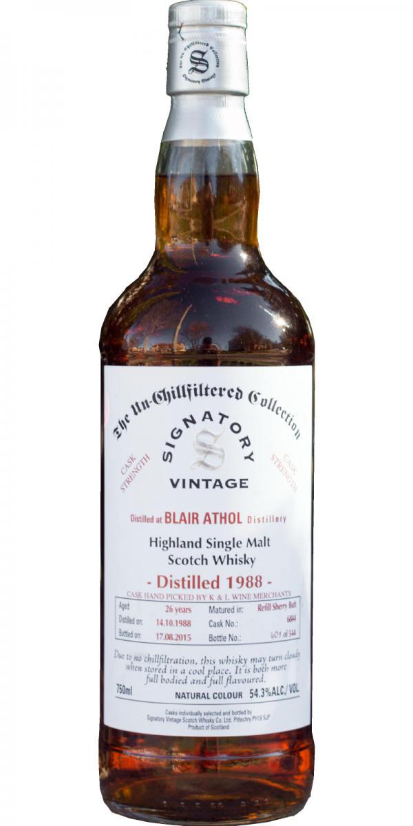 Blair Athol 1988 SV The Un-Chillfiltered Collection - Cask Strength