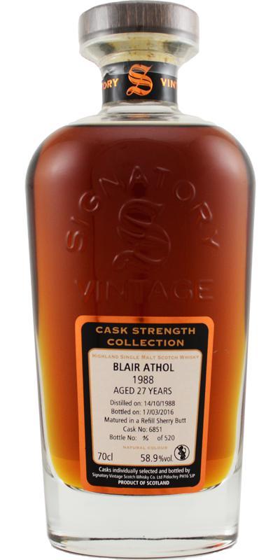 Blair Athol 1988 SV Cask Strength Collection