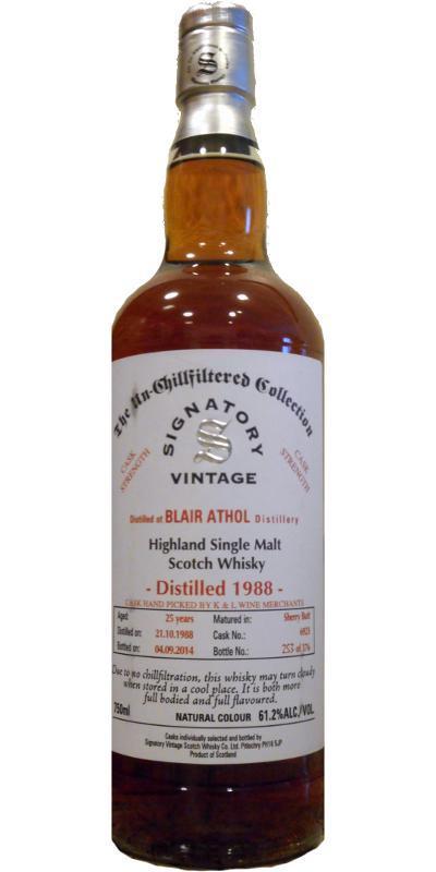 Blair Athol 1988 SV The Un-Chillfiltered Collection - Cask Strength