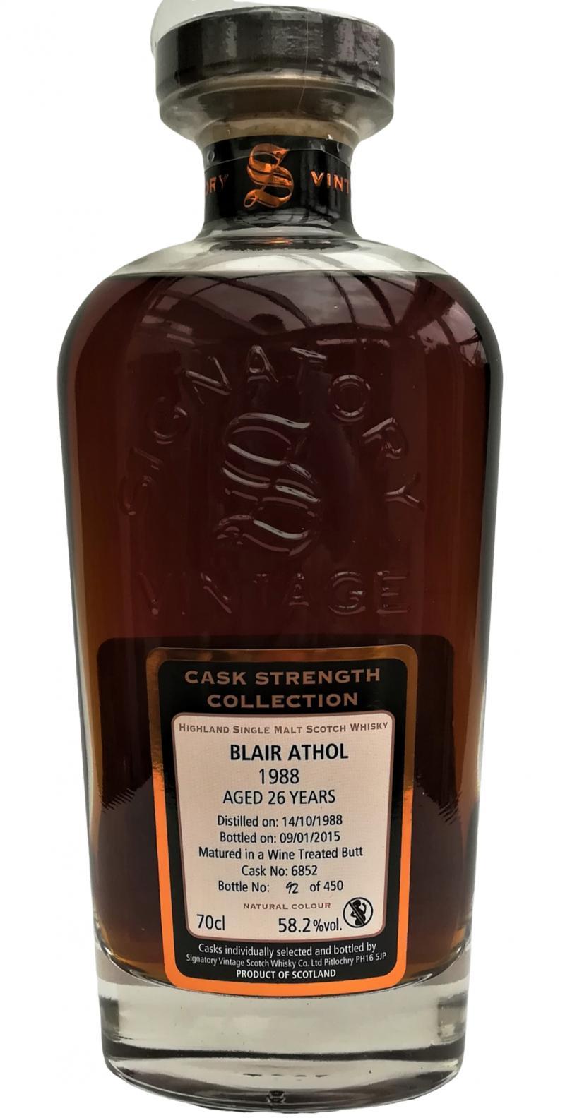 Blair Athol 1988 SV Cask Strength Collection