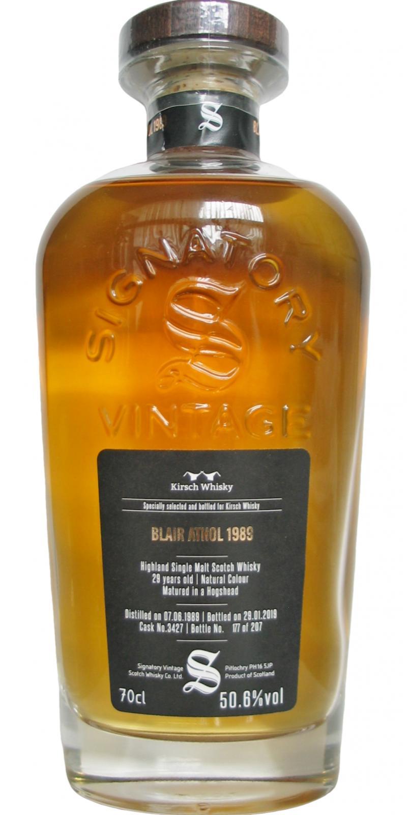 Blair Athol 1989 SV Cask Strength Collection